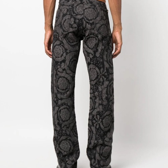 AUTHENTIC new VERSACE 23FW sz 31 Barocco Silhouette patterned jeans - Picture 4 of 10